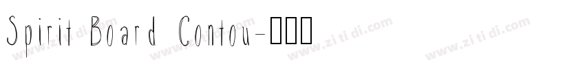 Spirit Board Contou字体转换
